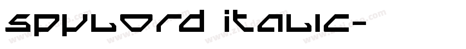Spylord Italic字体转换
